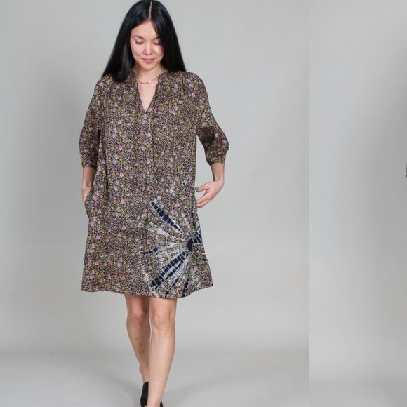 NWOT! Raquel Allegra Cotton Harmony Dress in Black Floral - 0 - Picture 2 of 9